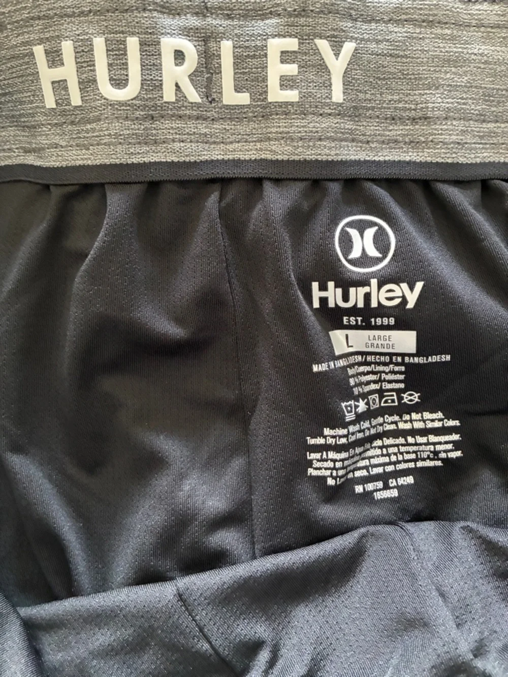 Hurley Swim Trunks Floral 4-Way Stretch L Elastic Waist Boardshorts